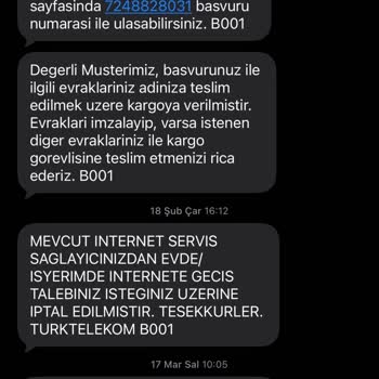 İndirimli Tarife İptali Ve Kargo Hatası Nedeniyle İnternetsiz Kaldım