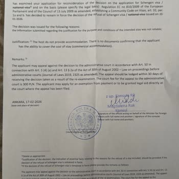 Ankara Polonya Konsolosluğunun Kardeşimin Vizesini Açıklama Olmadan Keyfi Reddetmesi