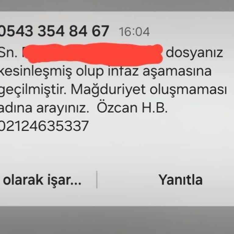 Sahte Hukuki SMS İle Vatandaşları Korkutma