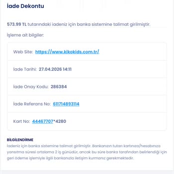 Kiko Kids'ta Kampanya Kesintisiyle Eksik İade