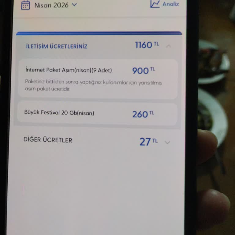 Hediye İnternetime Rağmen 1187 TL Fazla Fatura