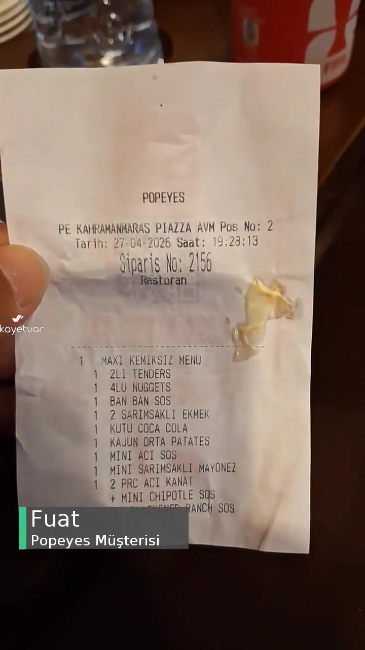 Popeyes Eksik Ürün videonun kapak resmi
