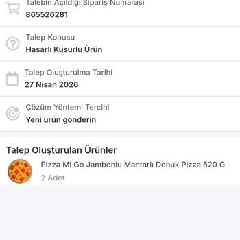 Migros Hemen'den Çözülüp Tekrar Dondurulan Pizza, Sağlık Riski Ve Cevapsız Şikayet
