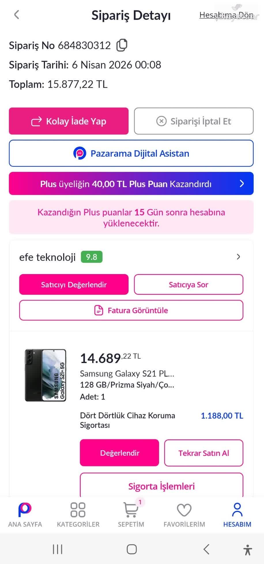 Pazarama Pil Sorunu Ve Cevapsız Müşteri Hizmetleri Nedeniyle