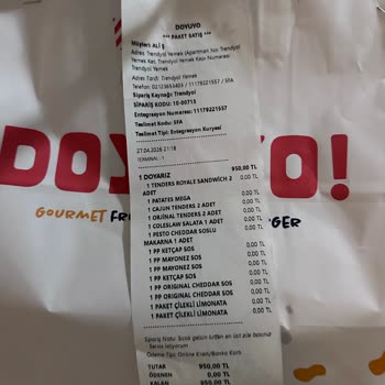 Yanlış Ve Soğuk Gelen Doyarız Menüsü İçin Tam İade Talebi