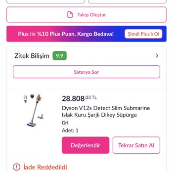 Pazarama'da Yanlış Philips Faturası Ve Açılan Bandrol Nedeniyle Cayma Hakkının Reddi