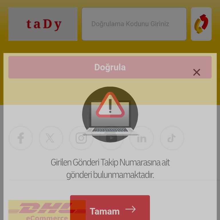 Takip Numarası Sistemde Bulunmuyor, DHL’den Yanıt Alamıyorum