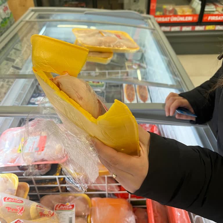 İsparta A101 Şubesinde Yırtık Tavuk Ambalajı Ve Gıda Güvenliği İhlali