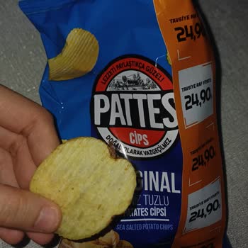 Pattes Cipsin Üzerinde Kanatlı Bir Böcek Fark Ettim
