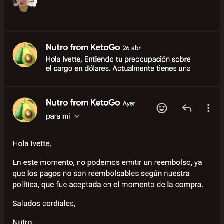 KetoGo.app, solicito reembolso por cargo no especificado y cancelación