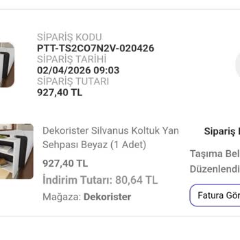 Dekorister Siparişim Kargoya Verilmedi Ve Geri Gönderildi, Bilgilendirme Yok