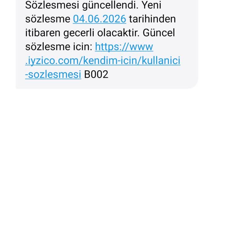 İyzico Kullanıcı Sözleşmesi SMS’leri Alındığında Yaşadığım Sorun