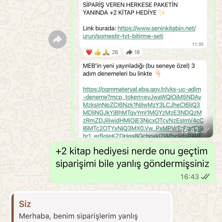 Yanlış Kitap Gönderimi Ve Geri Ödeme Sözünün Yerine Getirilmemesi