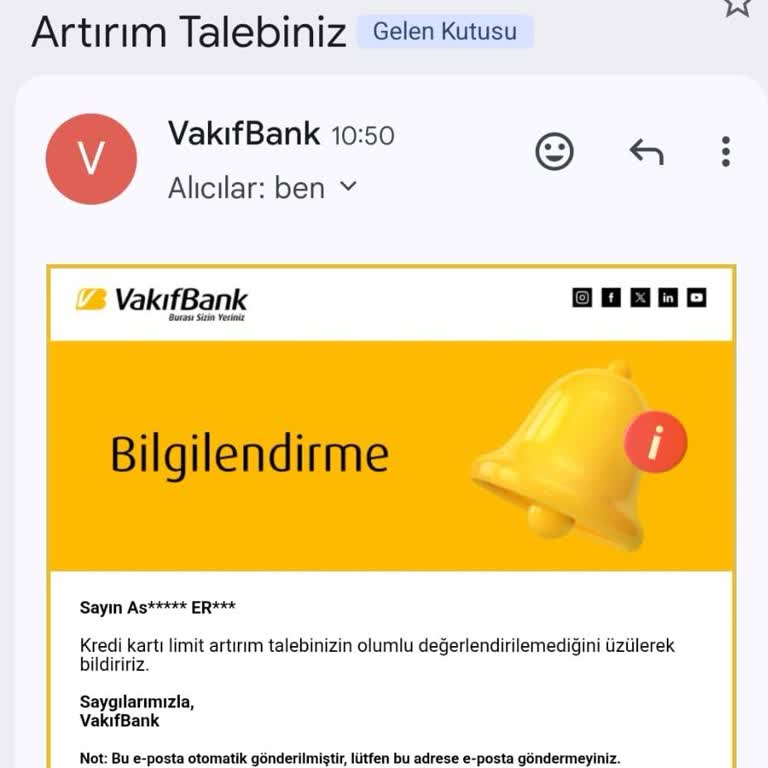 Kredi Kartı Limit Artırma Taleplerimin Haksız Reddi