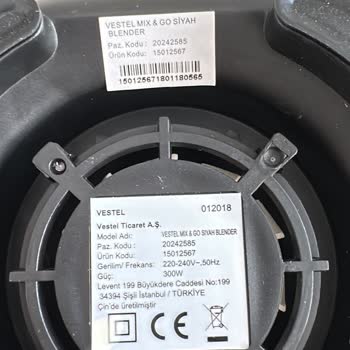 Vestel Mix And GO Ürününün Sızdırmazlık Contası Bulunamıyor, Tüketiciyi Mağdur Ediyor