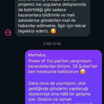 Power Of You Parfüm Ödülüm Gönderilmedi, Sürekli Oyalama Ve Lüks Takımı Başvurusu Cevapsız