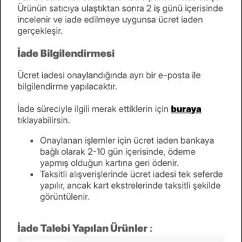 Eksik Paket Ve Tamamlanmayan İade İşlemi