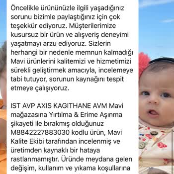Mavi Kot Pantolonun Kısa Sürede Parçalanması Ve Mağaza Sorumluluğu Reddi
