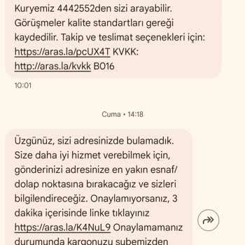 Aras Kargo Karanfil Şubesi Sahte Teslimat Bildirimi Ve Umursamaz Davranışıyla Mağdur Edildi
