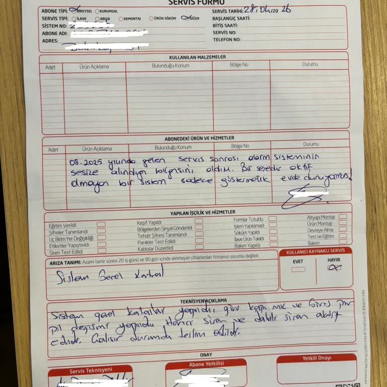 Kale Alarm Sistemi İzinsiz Sessize Alındı Ve Güvenlik Açığı Oluştu