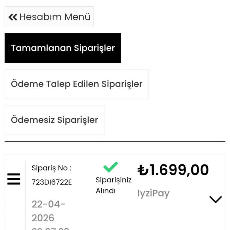 Siparişim Kargoya Verilmedi, 1699 TL’nin Derhal Geri Ödenmesini Talep Ediyorum