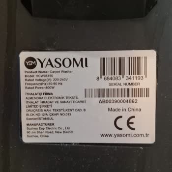 İkinci Kullanımda Arızalanan Yasomi Clean Force Pro Makinesinin İade Talebi