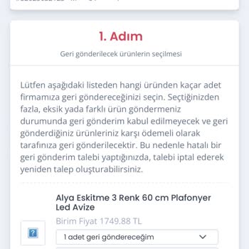 İade Kodu Oluşturulamıyor Ve Telefon Desteği Ulaşılamıyor