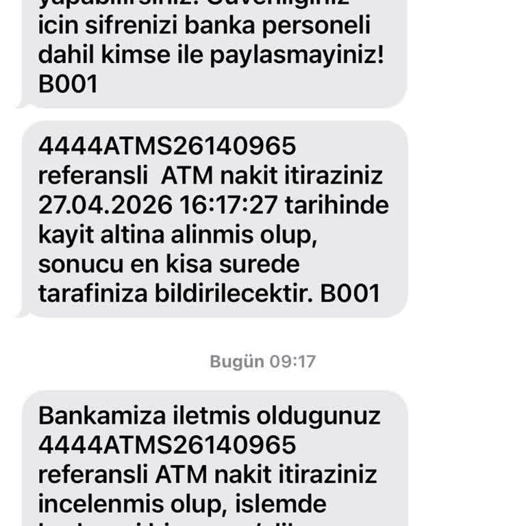 Ziraat Bankası ATM’inde 600 TL Kayıp Ve Haksız Muamele