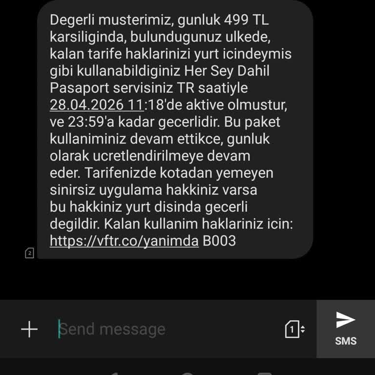 İzin Almadan Eklenen 499 TL'lik İnternet Paketi İptali Talebi