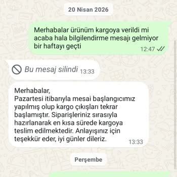 Kargo Bilgisi Gelmeyen 2000 TL'lik Sipariş İçin İade Talebi