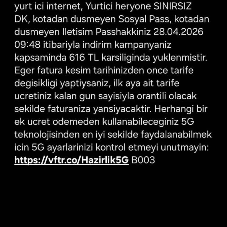 Üç Hatlı Sadık Aboneye Artan Fiyatlı Tarife Teklifi