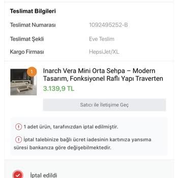 Koçtaş’tan İade Ödemesinin Gecikmesi Ve Bilgilendirme Talebi