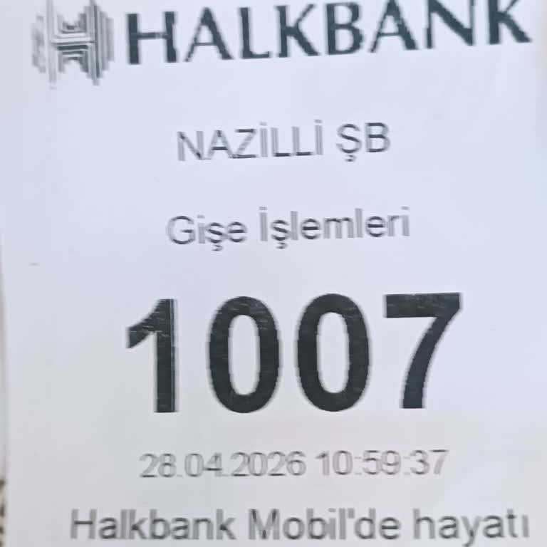 Nazilli Halkbank Şubesinde 1 Saatten Fazla Bekleme Ve Kaotik Sıra Sistemi