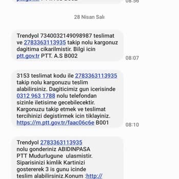 Mamak PTT Kargo Teslimatında Çelişkili SMS Ve Keyfi Şube Yönlendirmesi