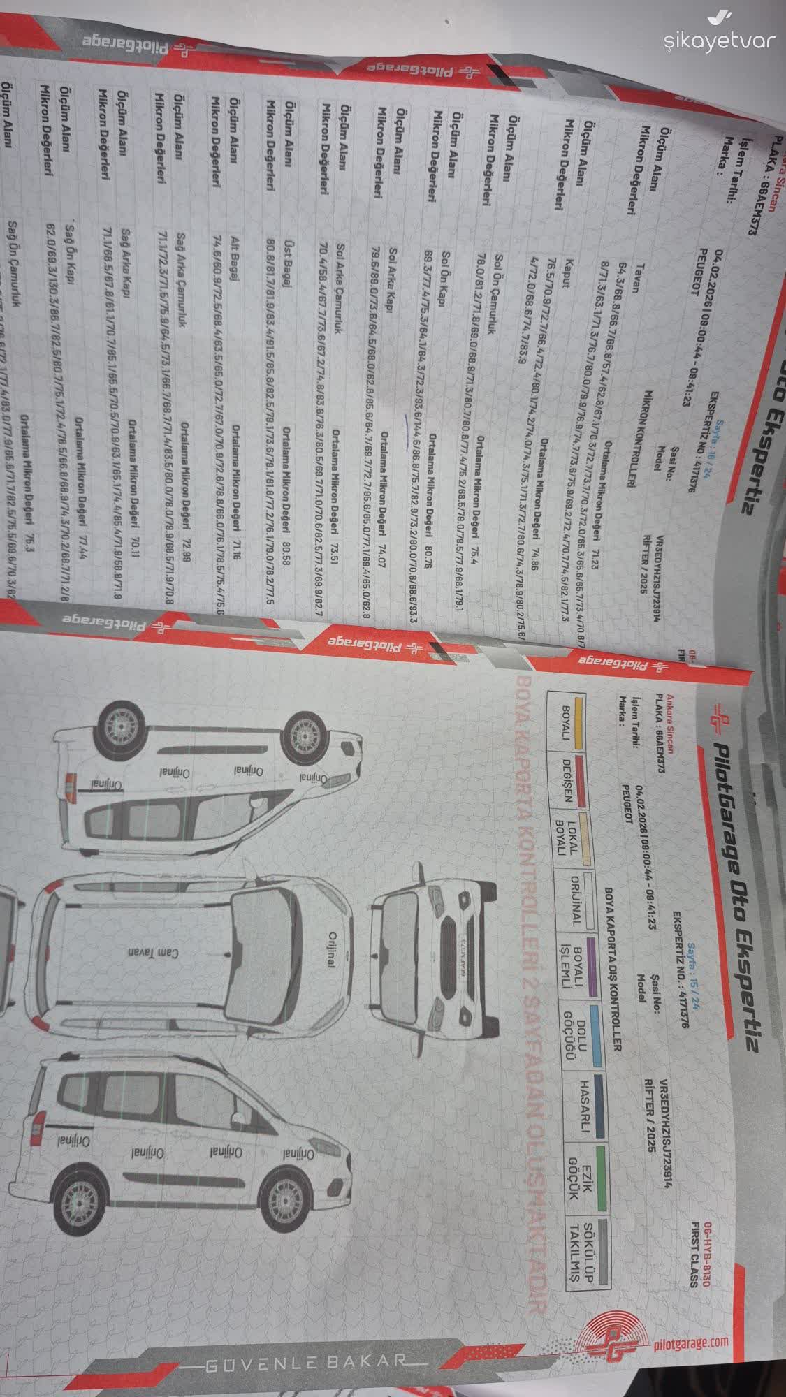 Yotaページ Pilot Garage Hatalı Ekspertiz Raporu Nedeniyle Araç Satarken 1.550