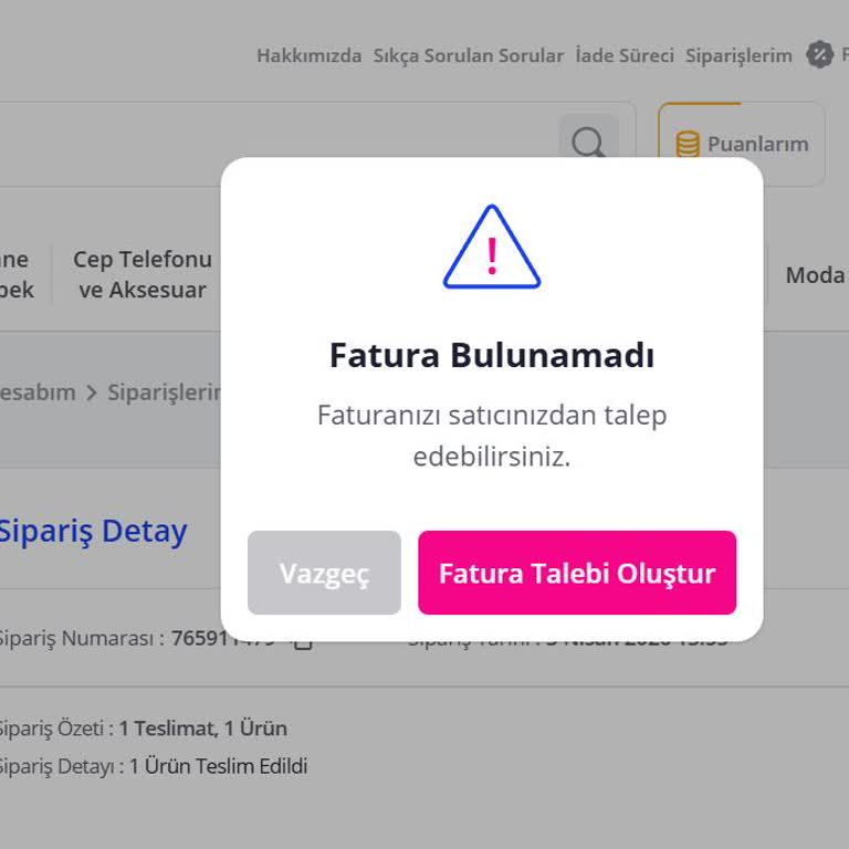 Pazarama’da İade Süreci Uzun Sürüyor Ve Ücretim Geri Dönmüyor