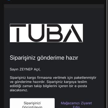 Kargoya Verilmediği Ve İade Yapılmadığı İçin Tuba Ölmez Butik’e Şikayet