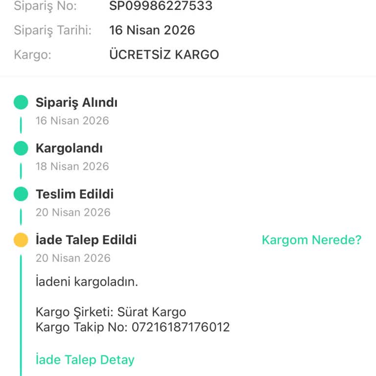 Dolap'ta İade İşlemi Gecikiyor Ve Onay Bekliyor