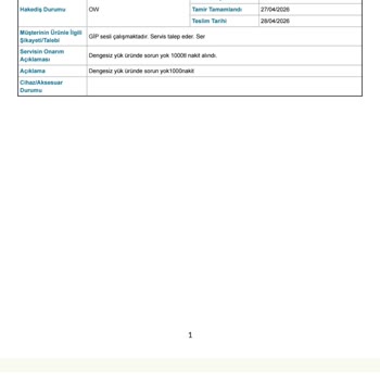Samsung Çamaşır Makinesinde Aşırı Ses Ve Titreşim Garanti Kapsamında Ücret Alındı