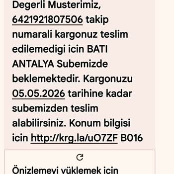 Aras Kargo Kurye Teslim Etmedi, Özür Ve Düzeltme Talebi