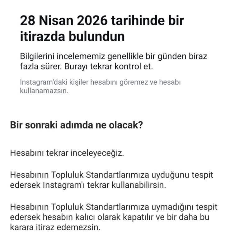 Instagram Hesabım Haksız Şekilde Kilitlendi Ve İtirazım Cevaplanmadı