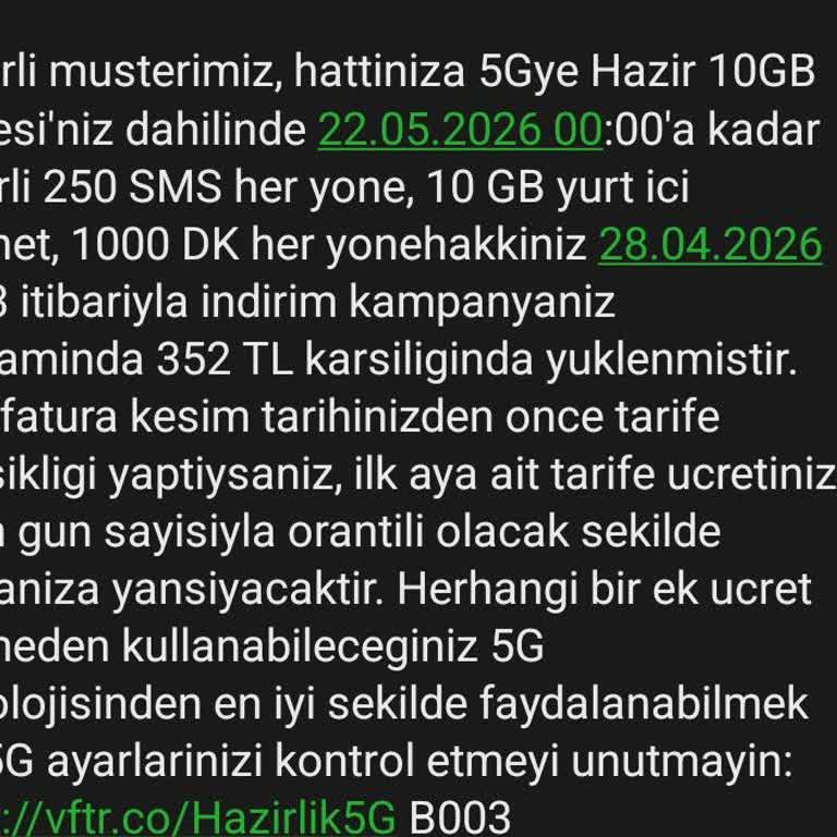 Vodafone Aynı Tarife Sözünün İhlali ve Ücret Yükseltmesi