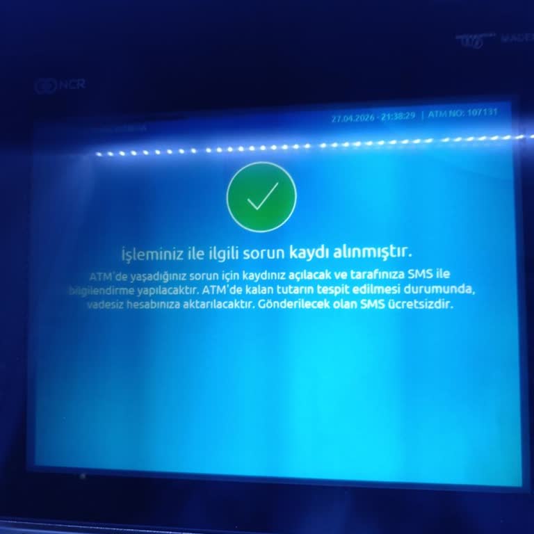 Yapı Kredi ATM'sinde Para Sıkışması Nedeniyle Geri Ödeme Ve Faiz İadesi Talebi