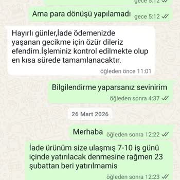 İade Tutarı Gecikiyor, Müşteri Hizmetleri Sözünü Tutmuyor