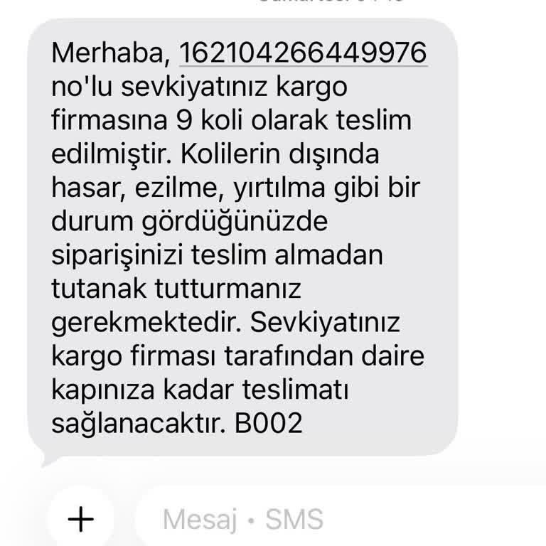 Daire Kapısına Teslim Şartı İhlal Edildi, Ürünler Geri Götürüldü