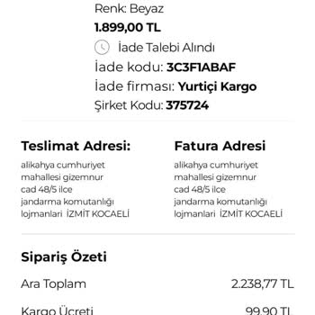 Yanlış Ürün Gönderimi, İade Gecikmesi Ve Haksız Taksit Kesintisi