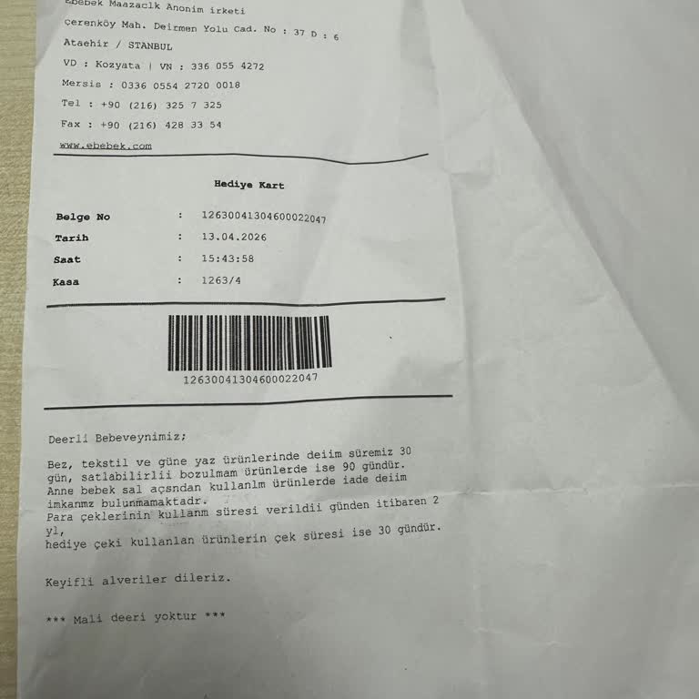 Aktif Olmayan Hediye Çeki Ve Çözüm Bulamayan Personel