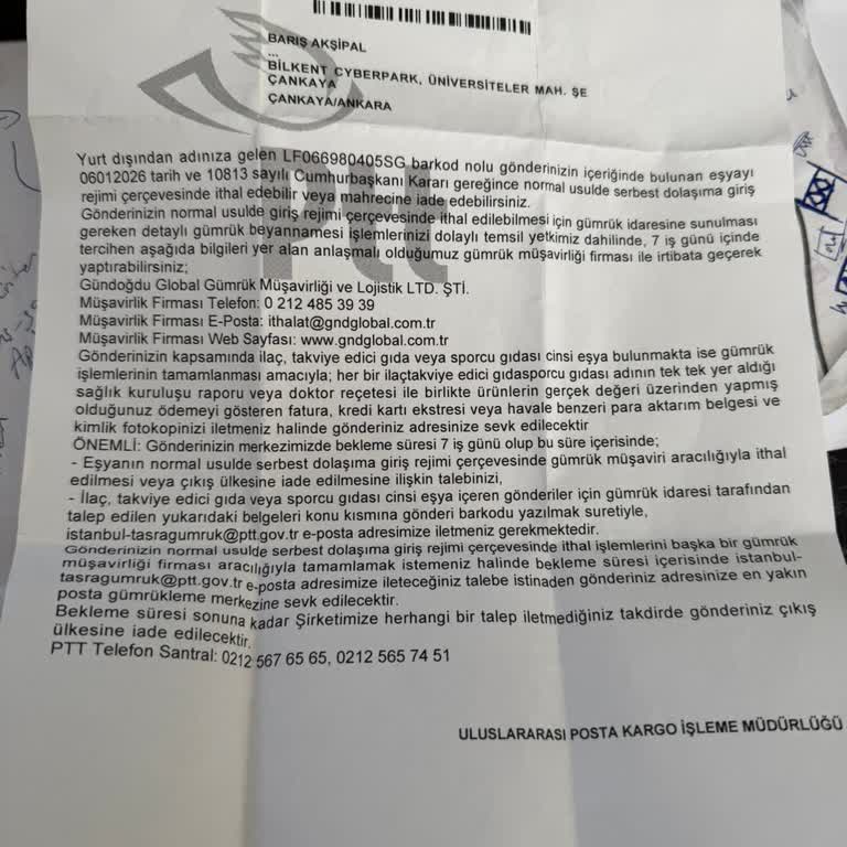 PTT Gümrük İşlemlerinde Bilgi Eksikliği Ve İletişim Sorunu