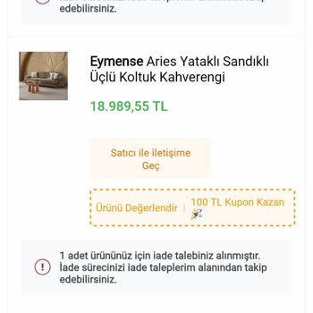 Koçtaş Teslim Edilmeyen Koltuklar İçin Sipariş Tamamlandı Görünüyor Ve Taksit Ödemeleri Devam Ediyor