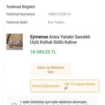 Koçtaş Teslim Edilmeyen Koltuklar İçin Sipariş Tamamlandı Görünüyor Ve Taksit Ödemeleri Devam Ediyor